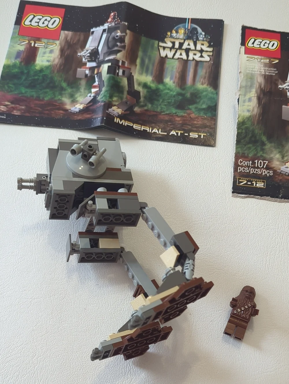 Vintage Star Wars Lego Set 7127 Imperial AT-ST Chewbacca Minifigure 2001 Manual
